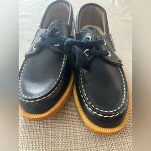Salvage Kids Navy and White Moccasin Boat Shoes